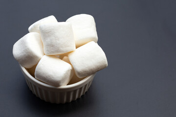 Delicious fluffy round marshmallows, White candy