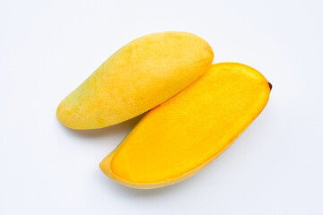 Tropical fruit, Mango  on white background.