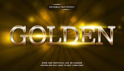 golden text effect editable