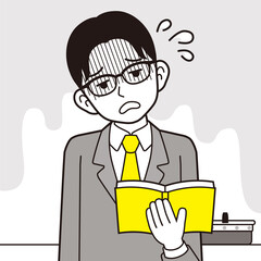 疲れた男性教師