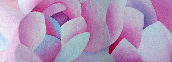 Hand draw painting roses pattern abstract art panorama background colors texture design illustration..
