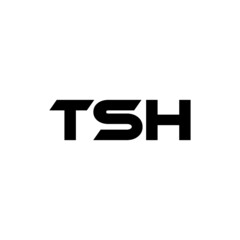 TSH letter logo design with white background in illustrator, vector logo modern alphabet font overlap style. calligraphy designs for logo, Poster, Invitation, etc.