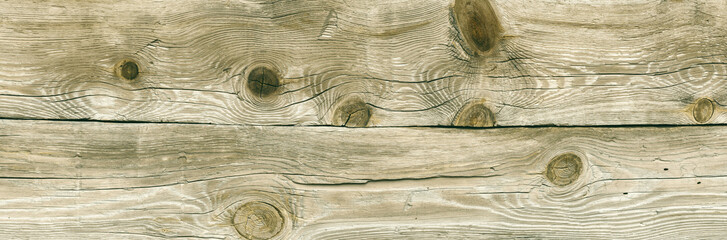 Brązowe naturalne drewniane tło Tekstura jasnego w kolorze szarości i brązu  skorodowanego drewna. Panorama, tapeta.
