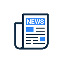 News, article, blog icon. Simple vector sketch.