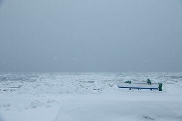 boat on the snow