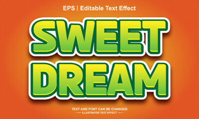 Sweet dream editable text effect