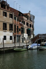 Italy, Veneto: Old house in Venice.