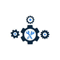 Setting, settings, configuration icon. Simple vector sketch.