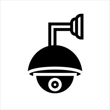 Surveillance dome camera line icon, outline vector sign, linear style pictogram isolated on white. Symbol, logo illustration. Editable stroke. Pixel perfect.