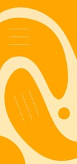 Orange wallpaper. Abstract light orange gradient wallpaper with beautiful fluid shapes. Abstract background with geometric elements. Best mobile wallpaper. 