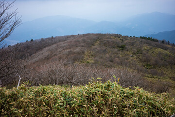 日本の岡山県の那岐山の美しい風景