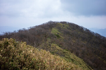 日本の岡山県の那岐山の美しい風景