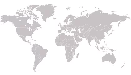 Store enrouleur Carte du monde Carte du monde. Vecteur de couleur moderne.