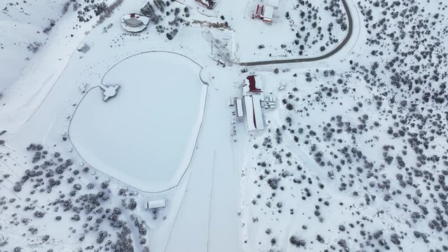 Winter Season in the Ergan Ski Centre Drone Video, Erzincan City, Turkey