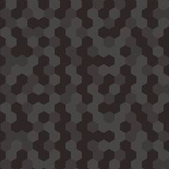 Seamless black and gray hexagon pattern - vector
