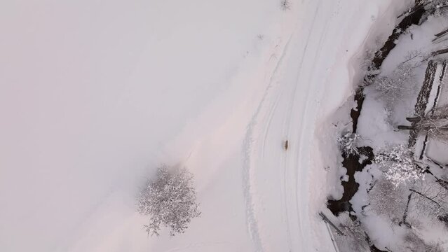 Winter Season in the Ergan Ski Centre Drone Video, Erzincan City, Turkey