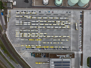 Utrecht bus garage terminal hub storage and maintenance facility passenger transportation station....