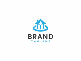 Plumbing service logo template, Home and repair concept