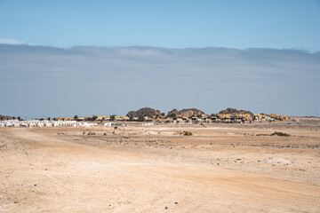 Fototapeta na wymiar Horizontal shot of picturesque village in the Atacama Desert, Caldera, Chile.