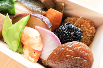 日本のお弁当「和食弁当（焼き魚）」