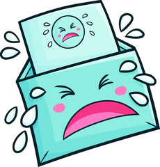 Funny letter character crying out loud