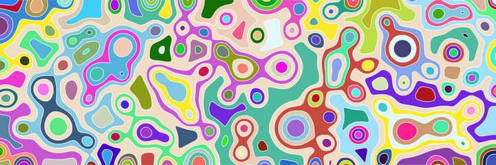 Multicolor vector banner, psychedelic background	