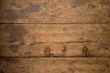 Very old shabby wooden floor