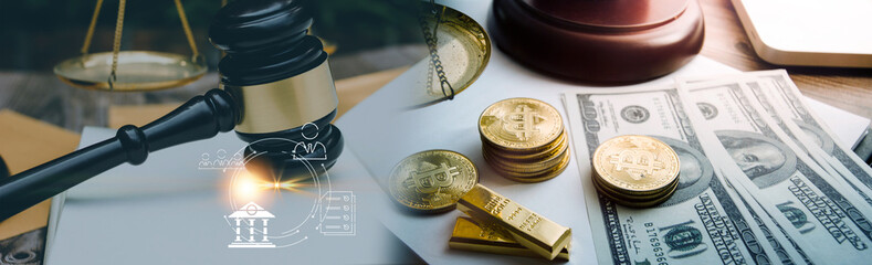 Business and lawyers discussing contract papers with brass scale on desk in office. Law, legal...