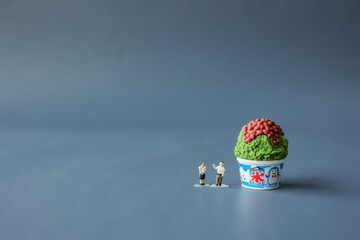 Japanese style shaved ice in summer festival.
