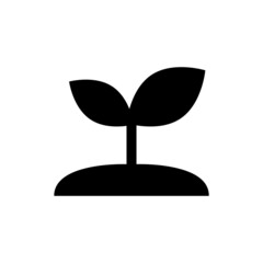 Growing plant simple black icon