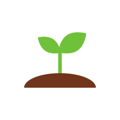 Growing plant vector simple icon