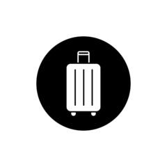 Baggage icon in black round