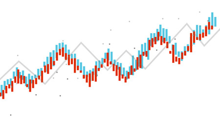 Abstract financial chart with uptrend line graph in stock market.growing income, schedule,economy.vector design