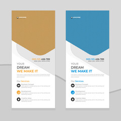 Creative Modern Corporate rack card or dl flyer, Business dl flyer or Creative Rack Card template