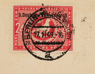 briefmarke stamp vintage retro alt old gestempelt used gebraucht cancel papier paper germany...