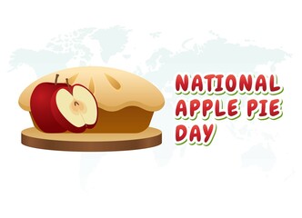 vector graphic of national apple pie day good for national apple pie day celebration. flat design. flyer design.flat illustration.