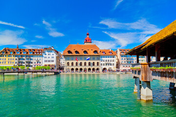 Luzern an einem sonnigen Tag, Schweiz