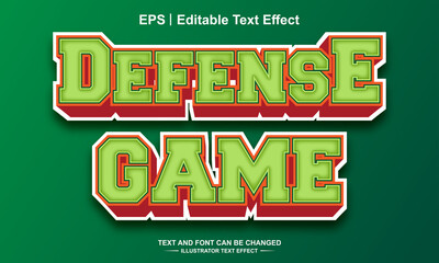 Defence game editable text effect