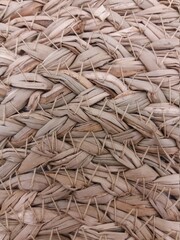 Woven straw mat background