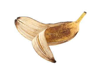 banana peel isolated on white background