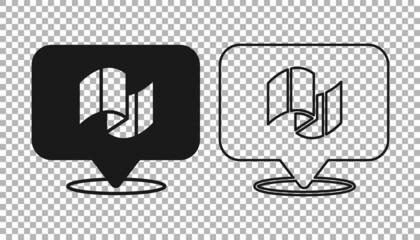 Black Flag Italy icon isolated on transparent background. Vector