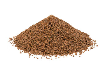 Perilla seeds isolated on white background.