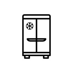 refrigerator new icon simple vector