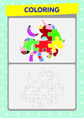 This page has been prepared to improve children's drawing and coloring activities with unicorns.