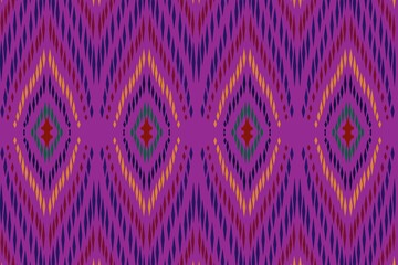 Abstract Ikat art pattern. Local fabric background. ethnic tribal typography seamless wallpaper purple texture