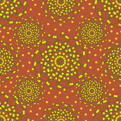 Seamless pattern, ornaments with dots