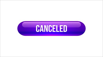 canceled sticker label icons . canceled banner square isolated sign label blue color in white background