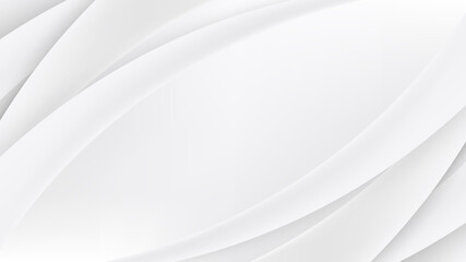 Banner web template abstract white curved overlapping layer design on clean background