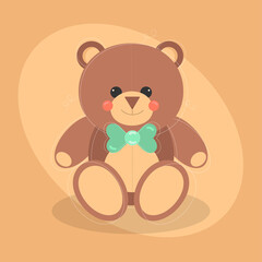 teddy bear with a flower, butterfly,heart