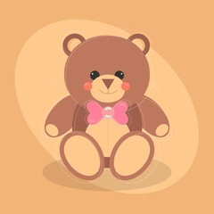 teddy bear with a flower, butterfly,heart